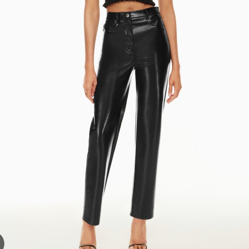 Aritzia high rise Melina vegan leather pant 0 XS